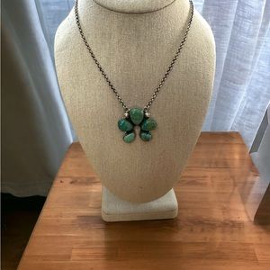 Solid Sterling Silver Variscite Gemstone Necklace